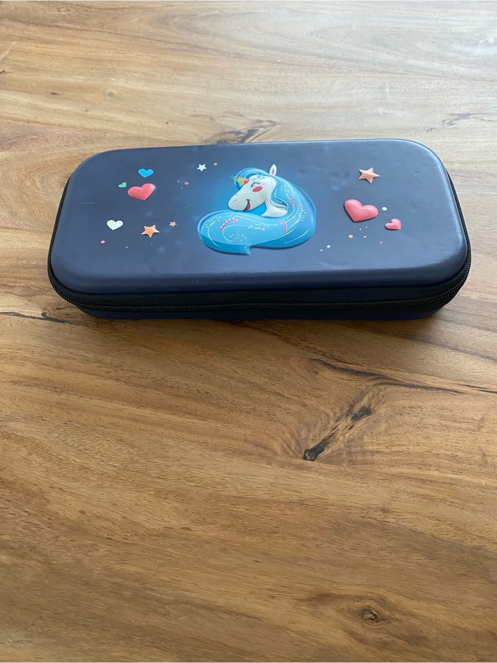 Switch 1 Case - protective, carrying case - Navy blue with unicorn design